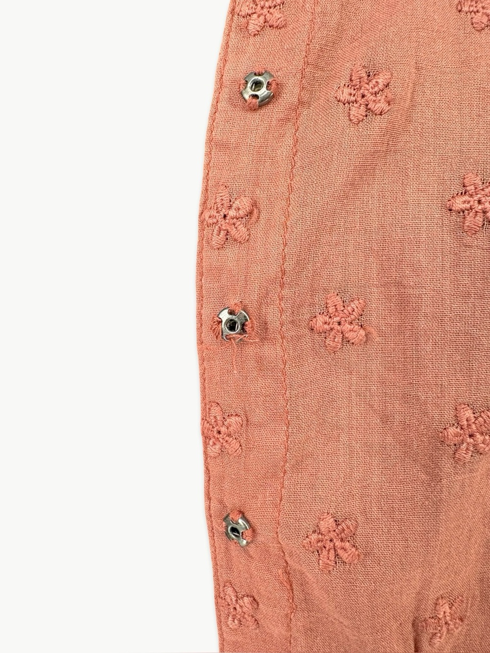 DÔEN Bird Top in Canyon Size Small Cotton Pintuck Ruffle Embroidered Blouse Rare - Picture 9 of 15